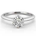 Luna Six Claw Prong Solitaire Engagement Ring