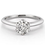 Luna Six Claw Prong Solitaire Engagement Ring