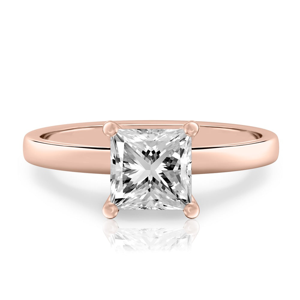 Anna Basket Setting Solitaire Engagement Ring