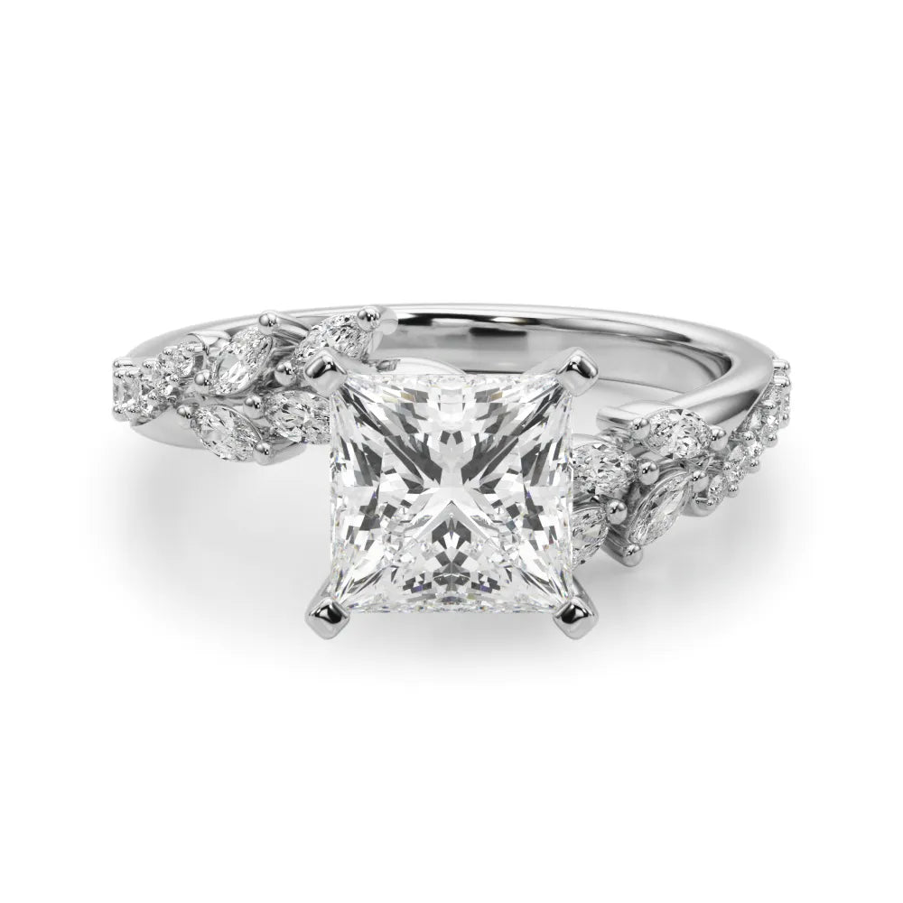 Faye Bypass Nature Inspired Engagement Ring