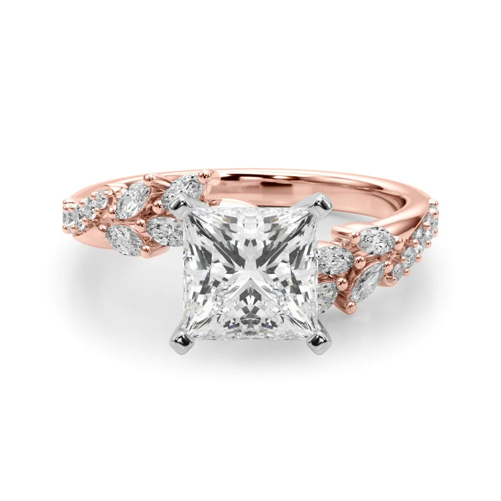 Faye Bypass Nature Inspired Engagement Ring