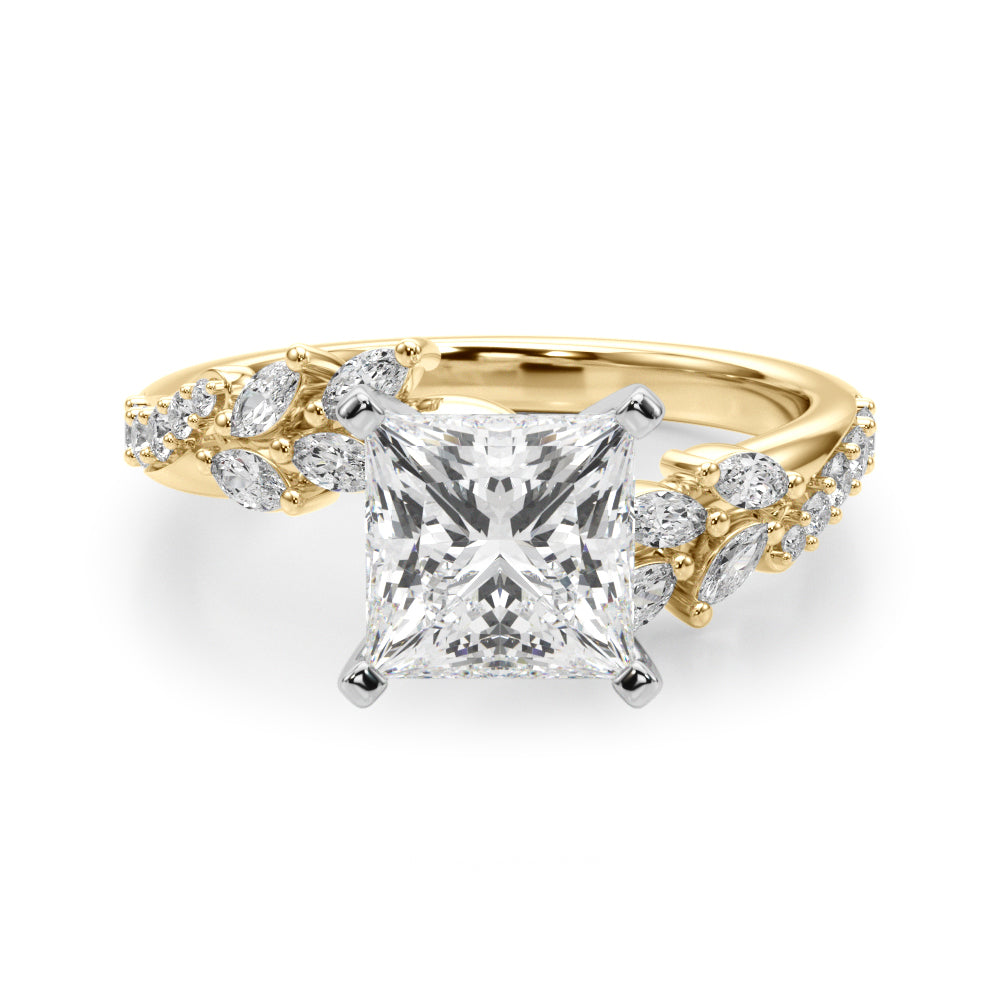 Faye Bypass Nature Inspired Engagement Ring