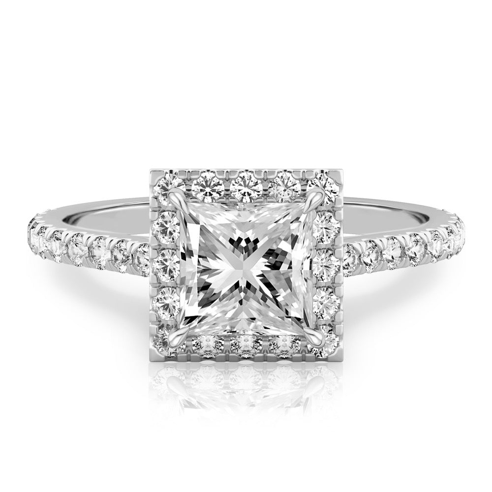 Sophie Cushion Halo Ring