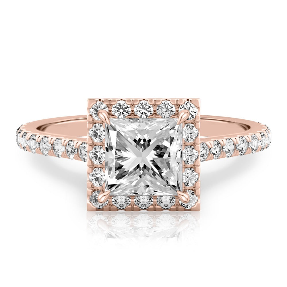 Sophie Cushion Halo Ring