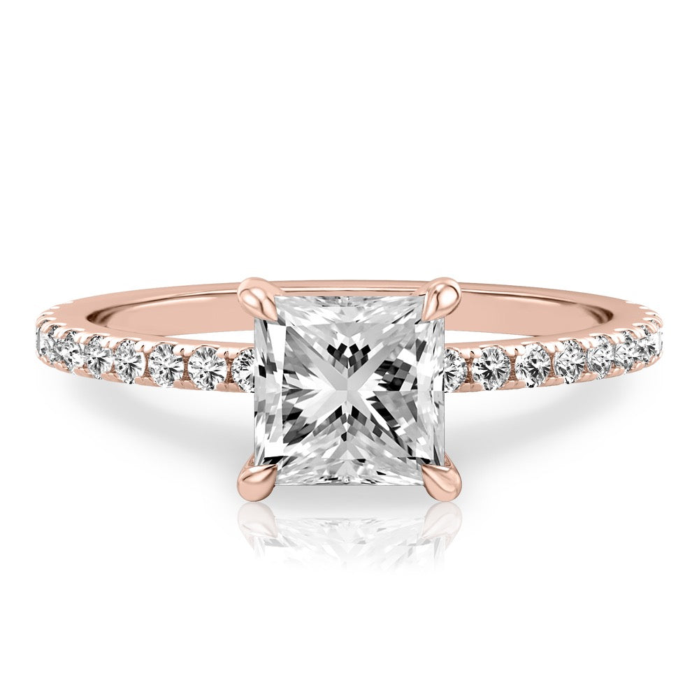Celeste Pavé Hidden Halo Engagement Ring