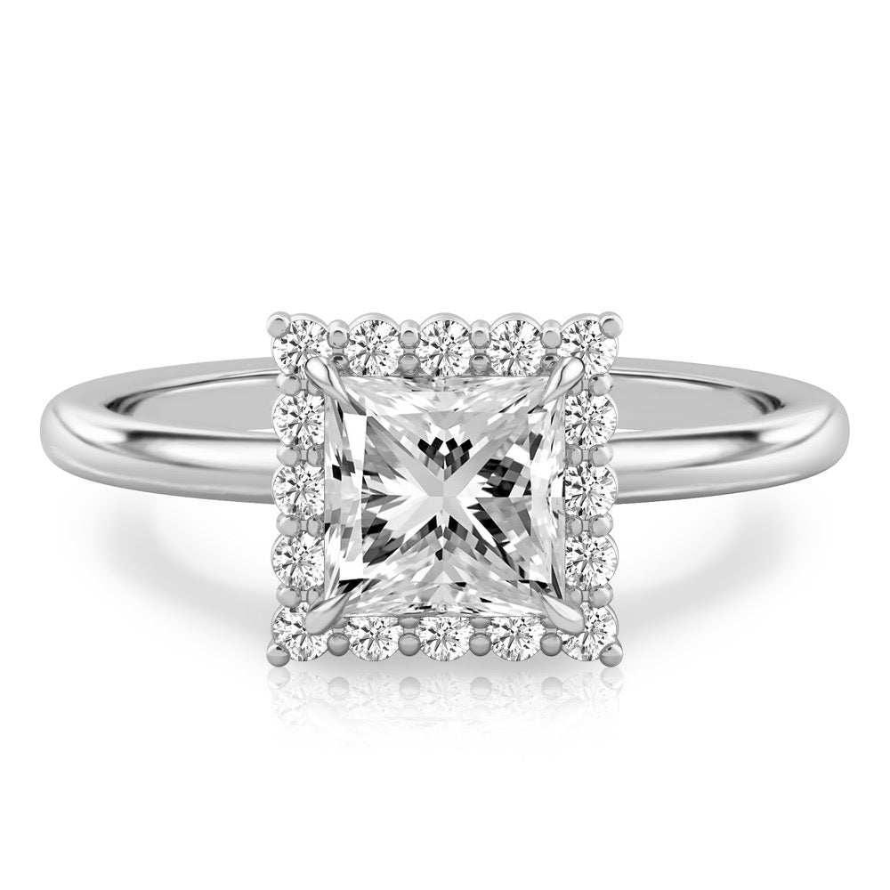 Elsa Floral Inspired Halo Ring