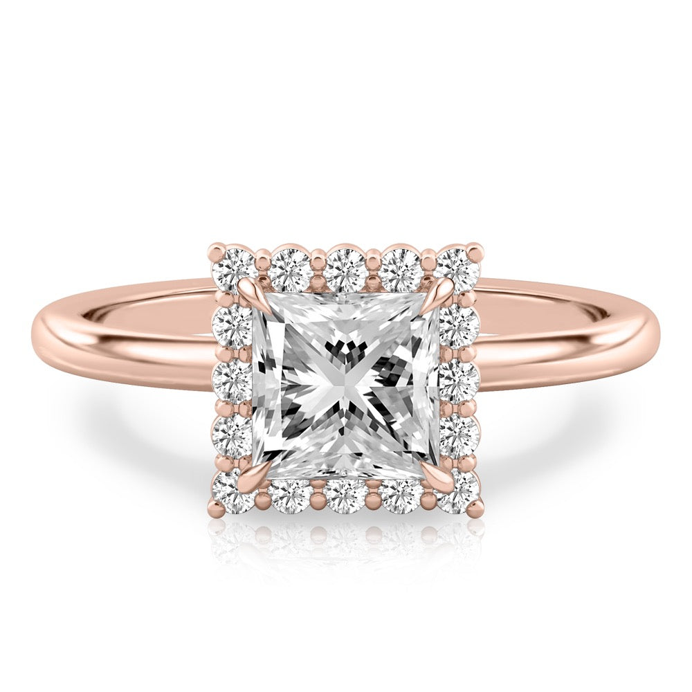 Elsa Floral Inspired Halo Ring