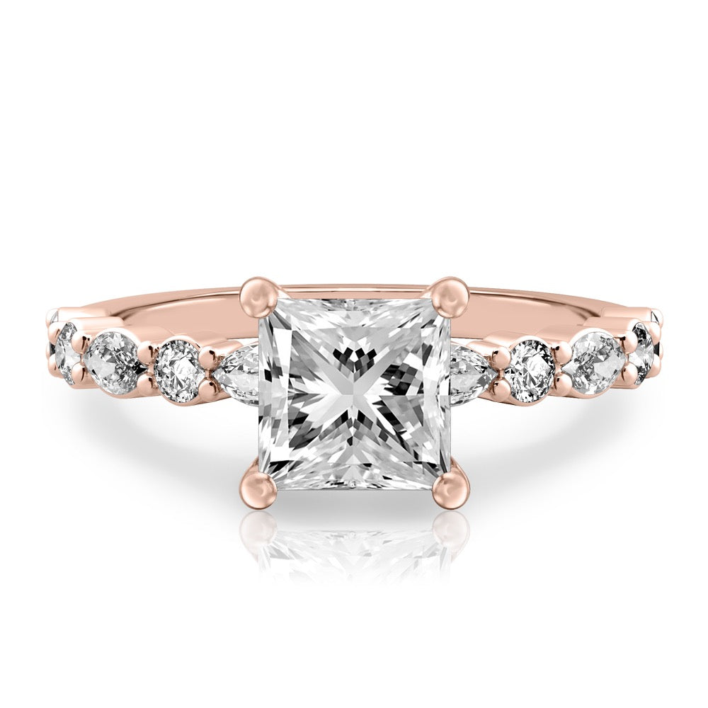 Clara Hidden Halo Marquise & Round Ring