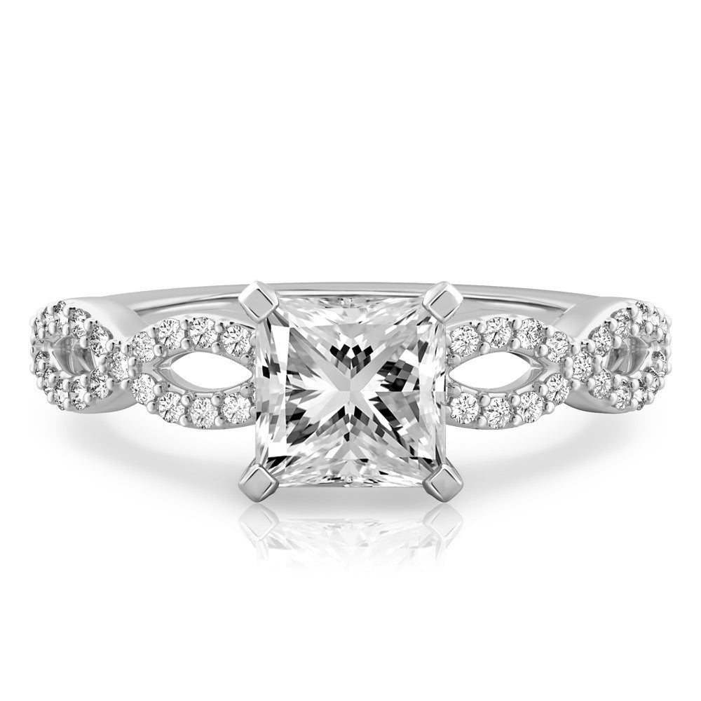 Infinity Infinity Engagement Ring with Diamonds