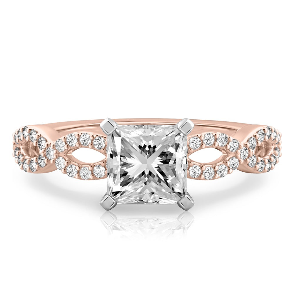 Infinity Infinity Engagement Ring with Diamonds