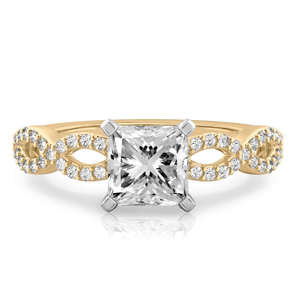 Infinity Infinity Engagement Ring with Diamonds