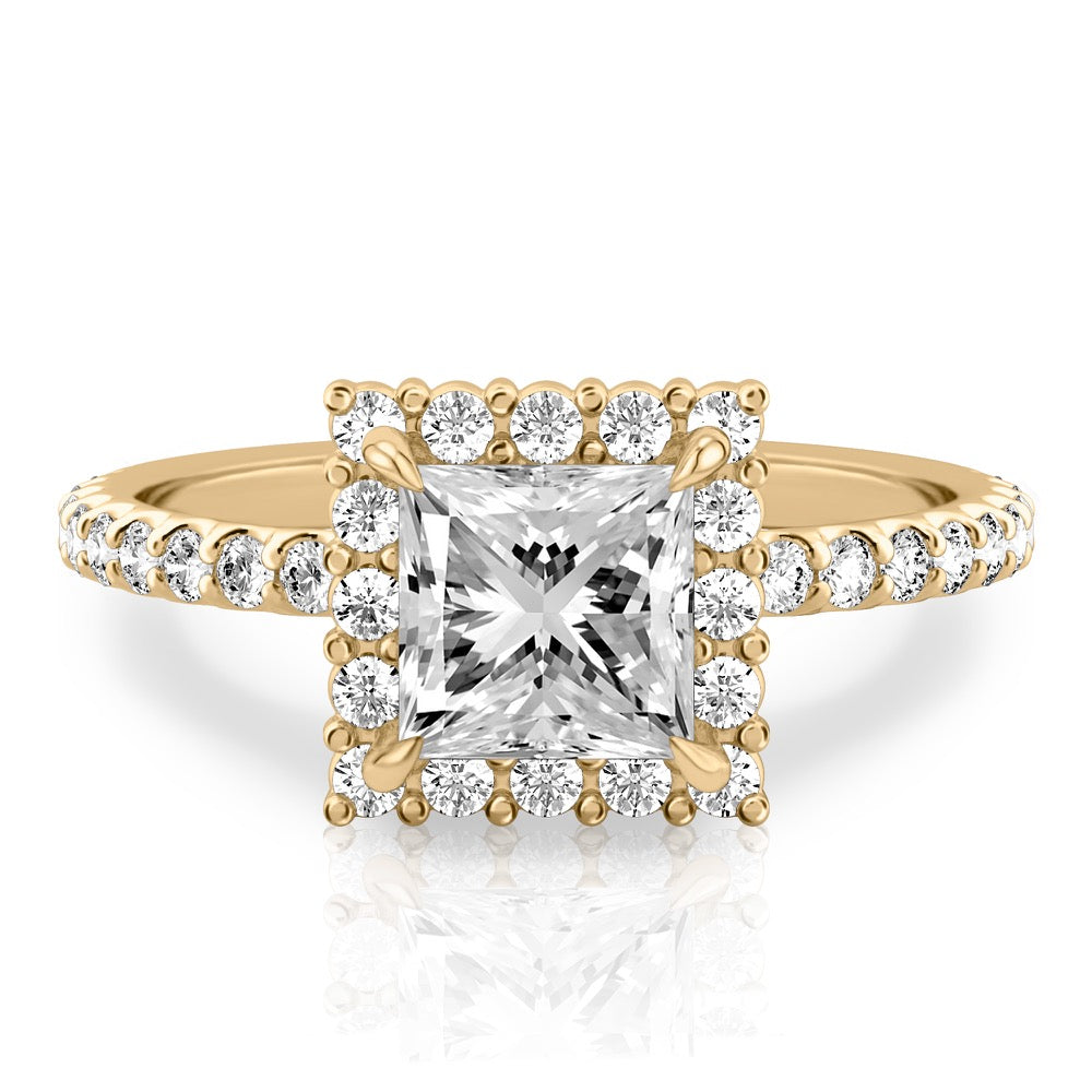 Elsa Floral Inspired Halo Ring