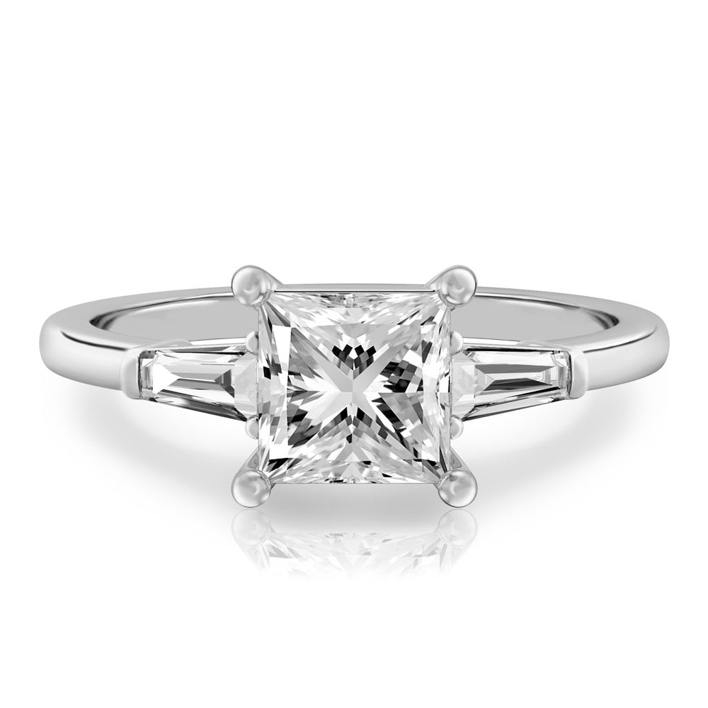 Tapered Baguette Tapered Baguette Engagement Ring