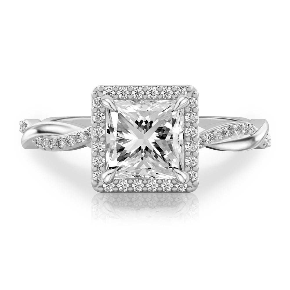 Twist Halo Twist Halo Engagement Ring