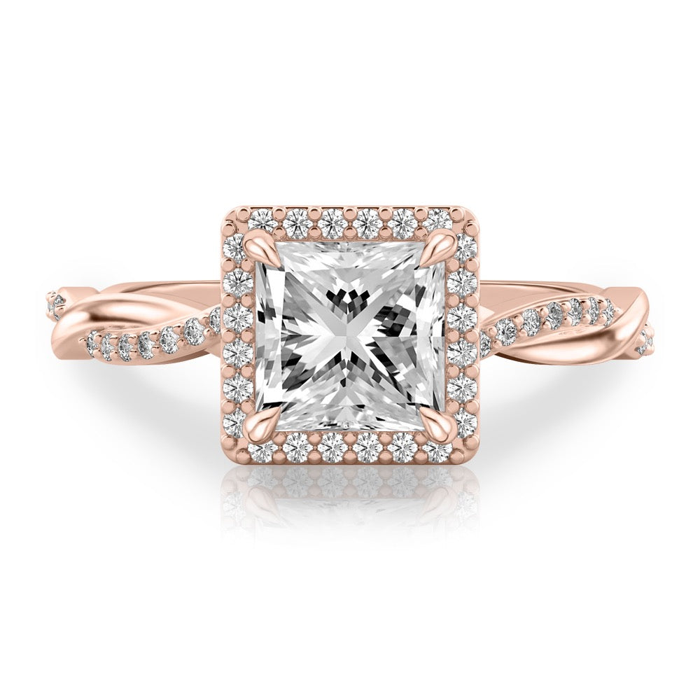 Twist Halo Twist Halo Engagement Ring