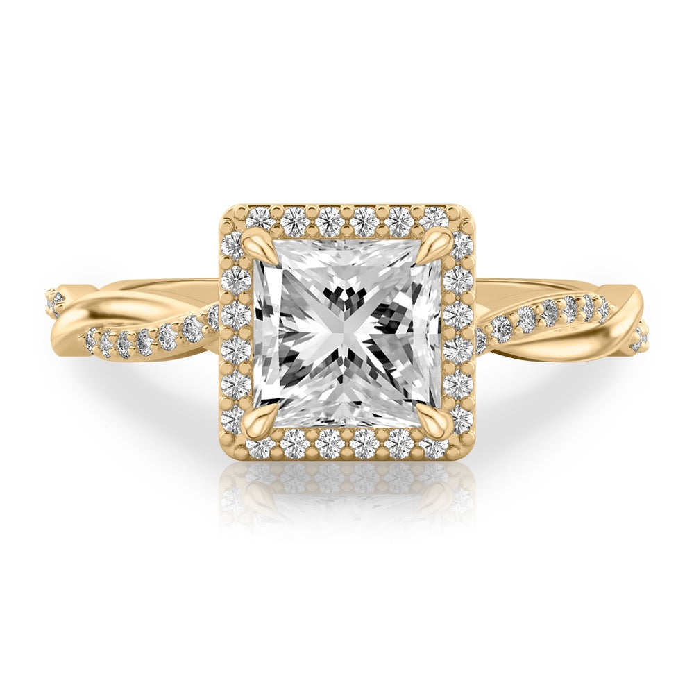 Twist Halo Twist Halo Engagement Ring
