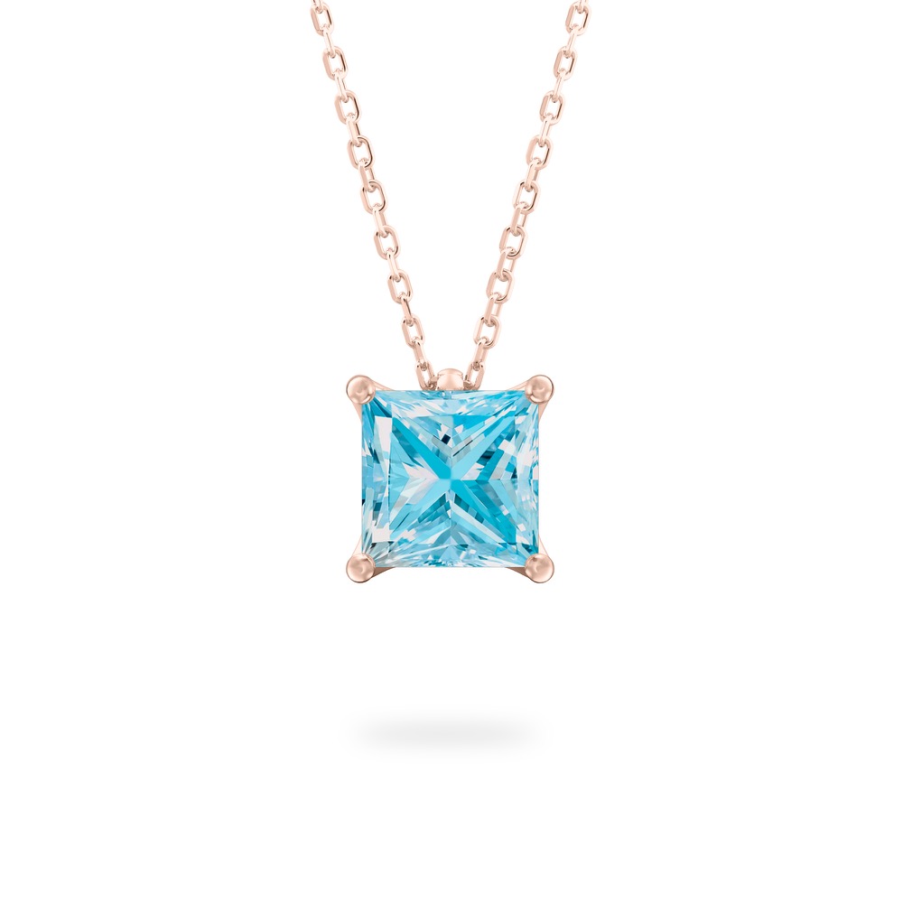 Aqua Blue Spinel Ripple Necklace