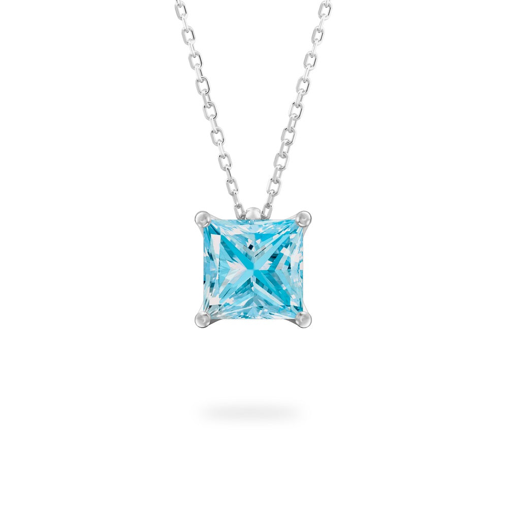 Aqua Blue Spinel Ripple Necklace