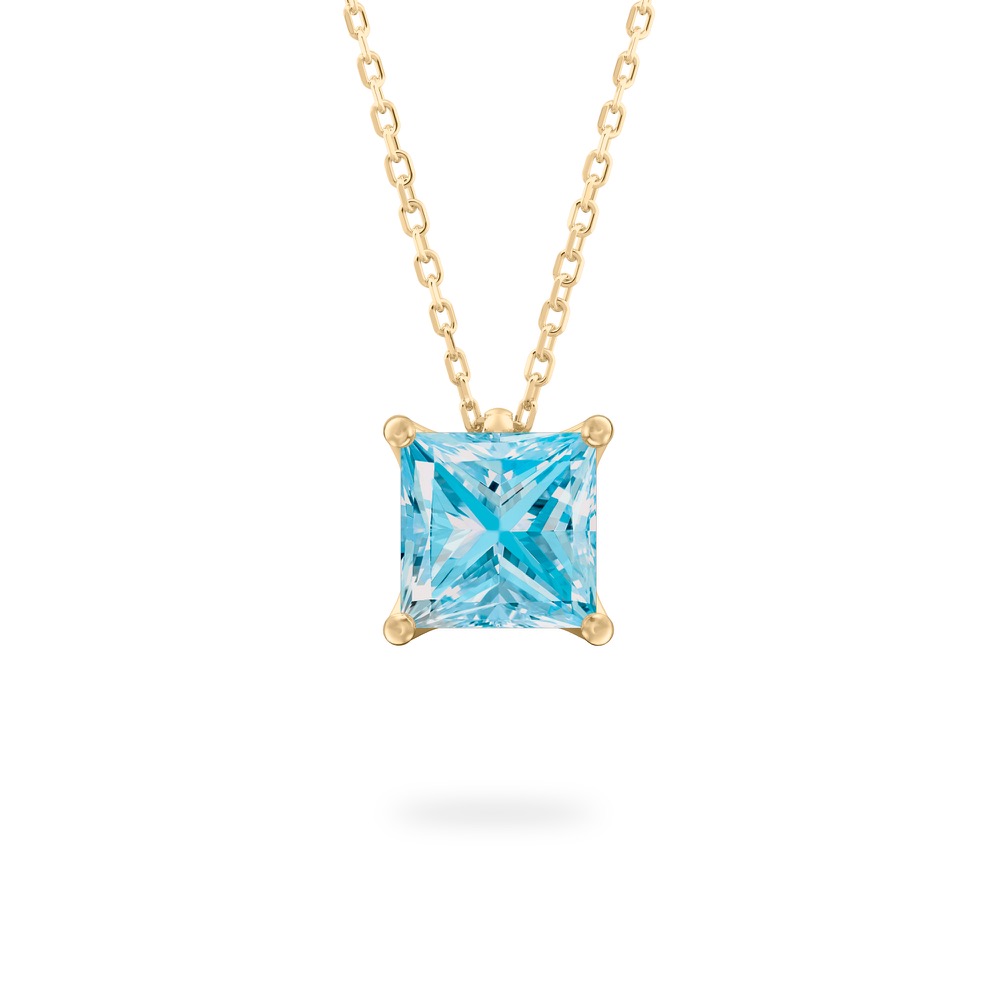Aqua Blue Spinel Ripple Necklace