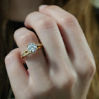 Lily Engagement Ring with a Ribbon Design