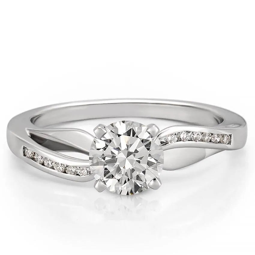Lily Engagement Ring with a Ribbon Design