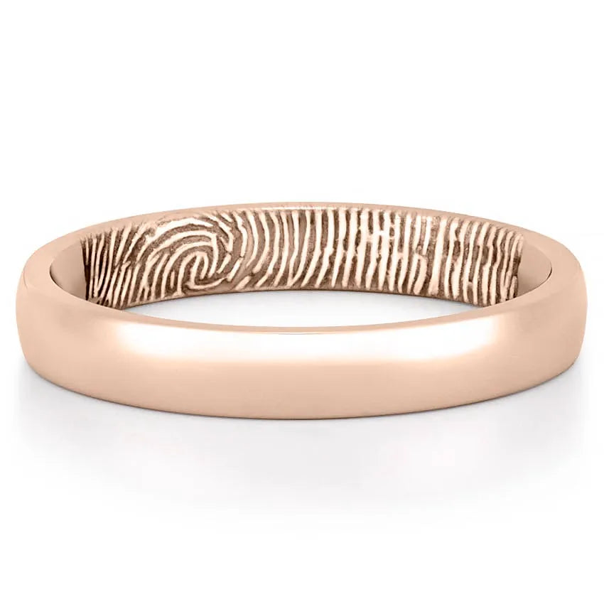 Women’s Inside Fingerprint Wedding Band