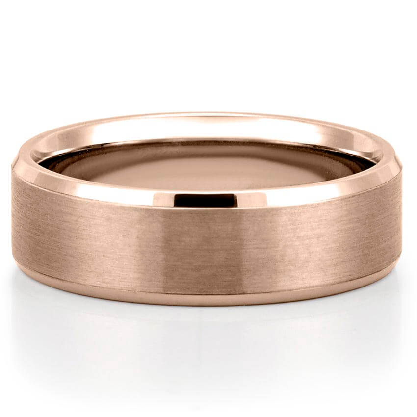 Bevel Beveled Edge Satin Finish Band