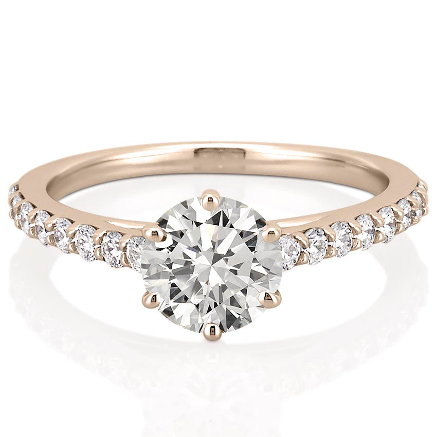 Jemma Cathedral Six Prong Engagement Ring