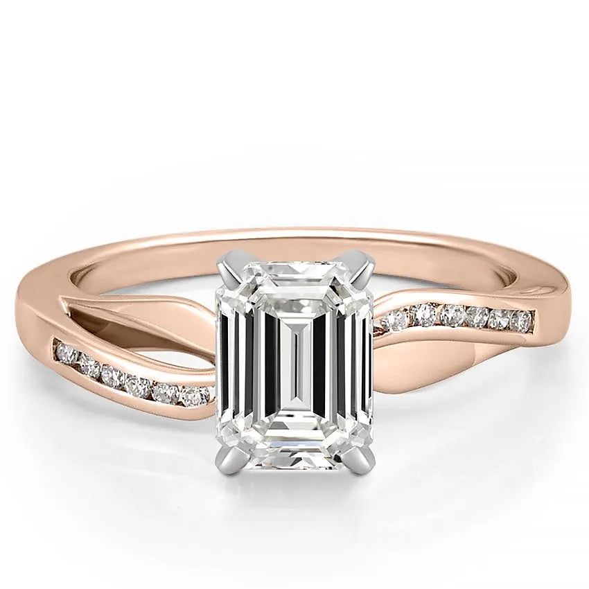 Lily Engagement Ring with a Ribbon Design