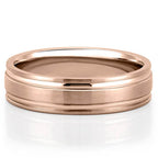 Beck Matte Wedding Band Featuring Two Inlays