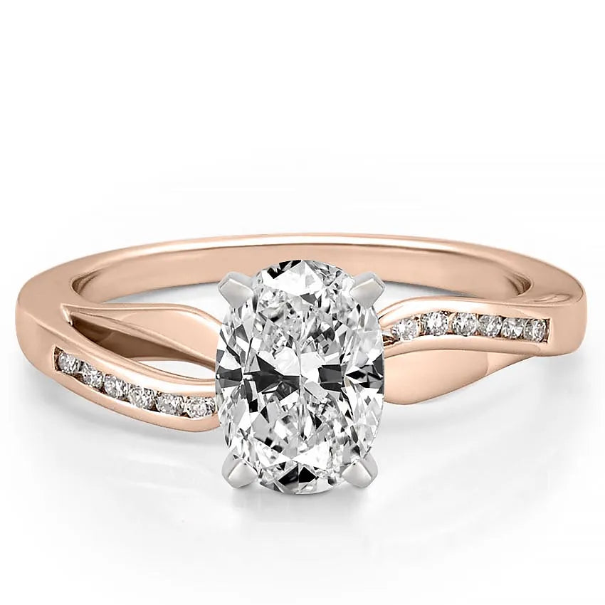 Lily Engagement Ring with a Ribbon Design