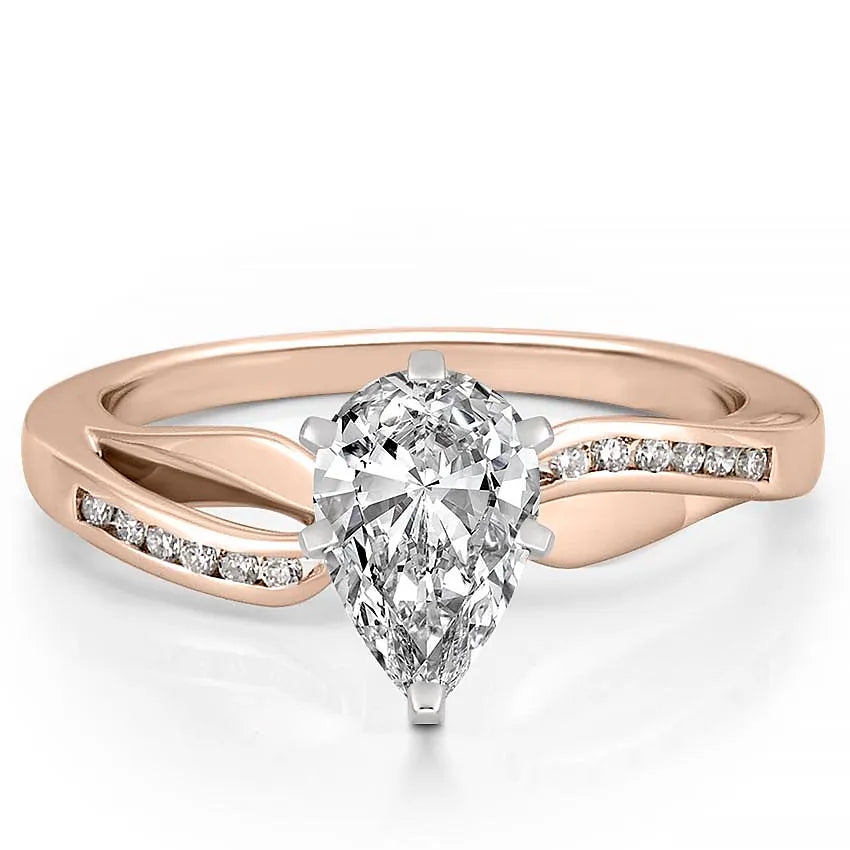 Lily Engagement Ring with a Ribbon Design