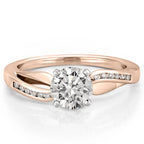 Lily Engagement Ring with a Ribbon Design
