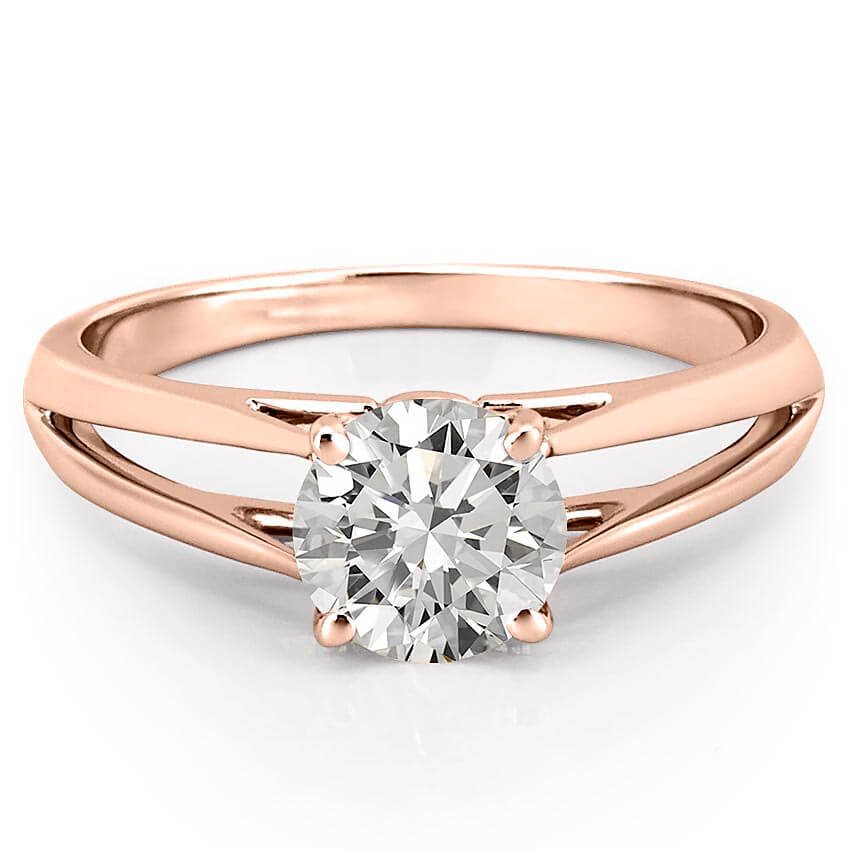 Unity Split Shank Solitaire Engagement Ring