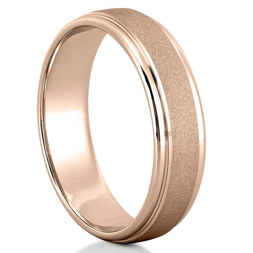 Tesla Wire Brushed Band with High Polish Edges