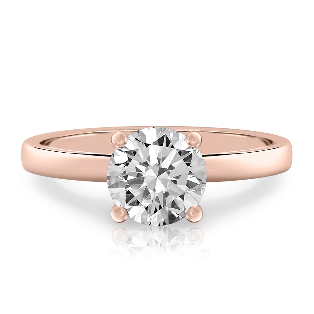 Anna Basket Setting Solitaire Engagement Ring
