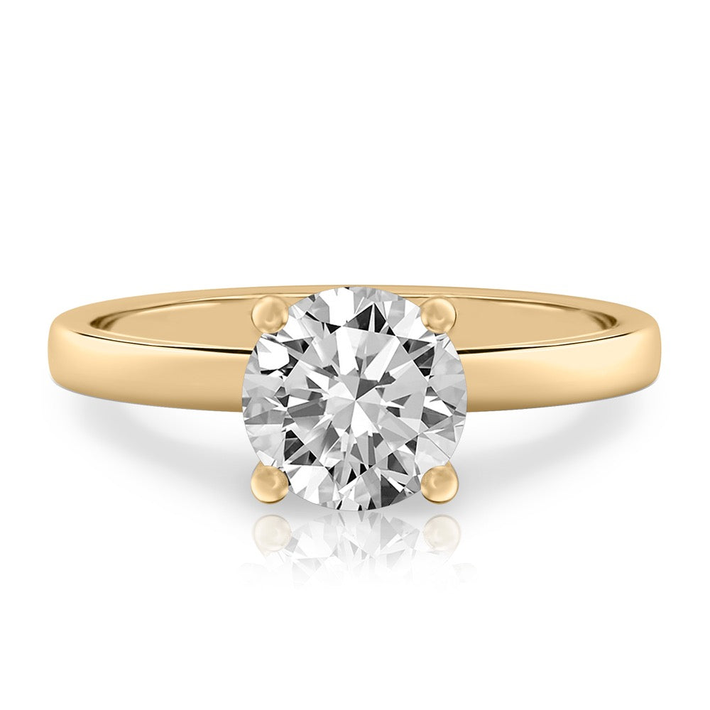 Anna Basket Setting Solitaire Engagement Ring