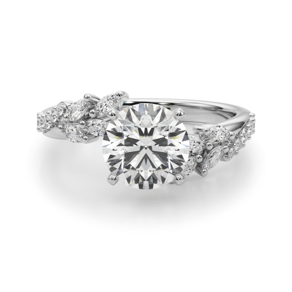 Faye Bypass Nature Inspired Engagement Ring
