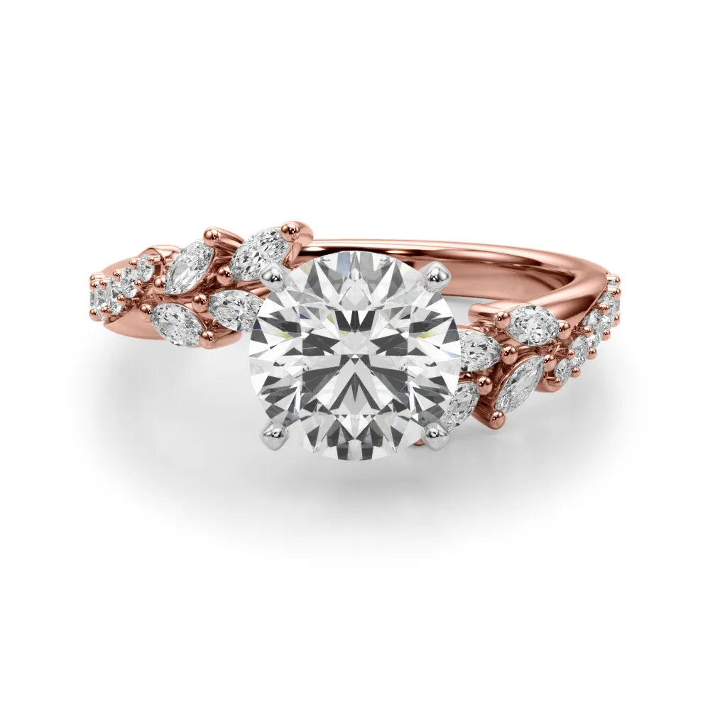 Faye Bypass Nature Inspired Engagement Ring