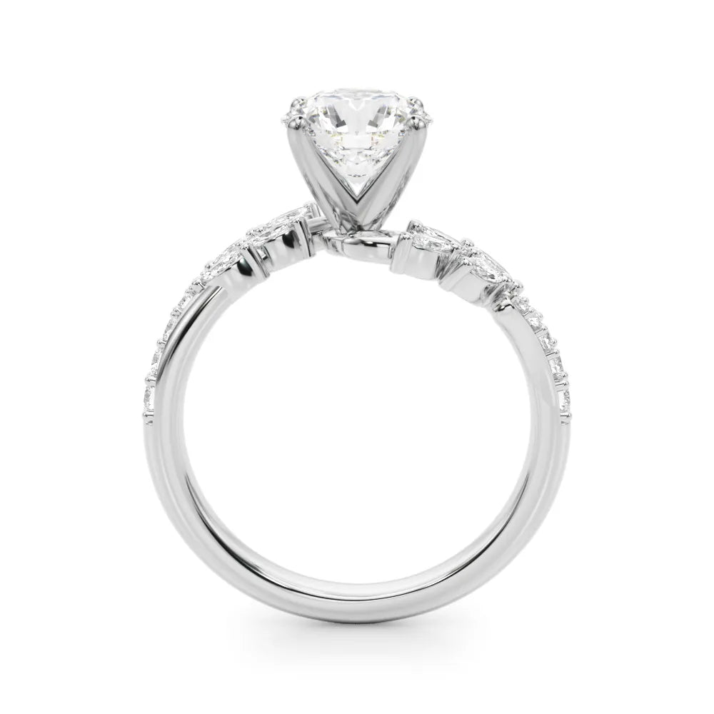 Faye Bypass Nature Inspired Engagement Ring