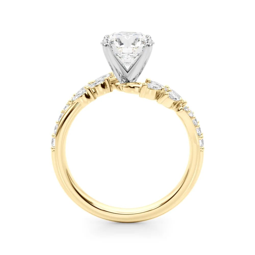 Faye Bypass Nature Inspired Engagement Ring