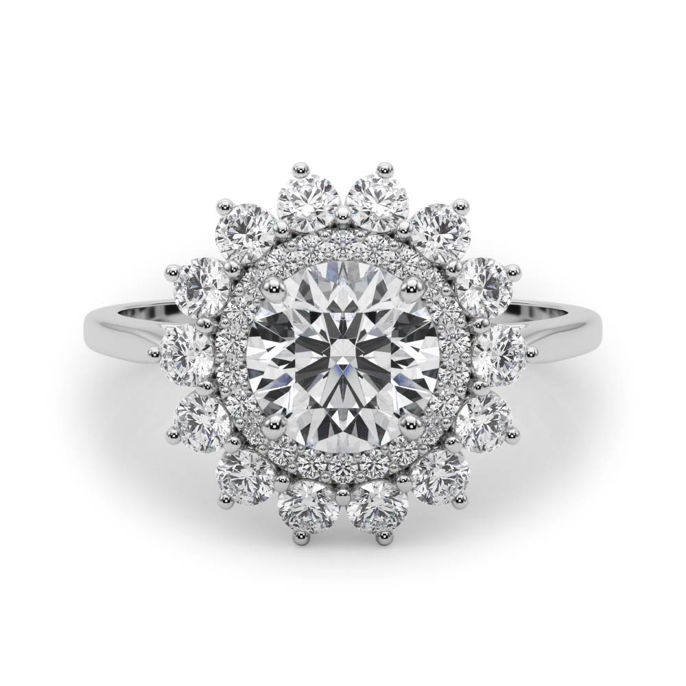 Harlow Double Halo Engagement Ring
