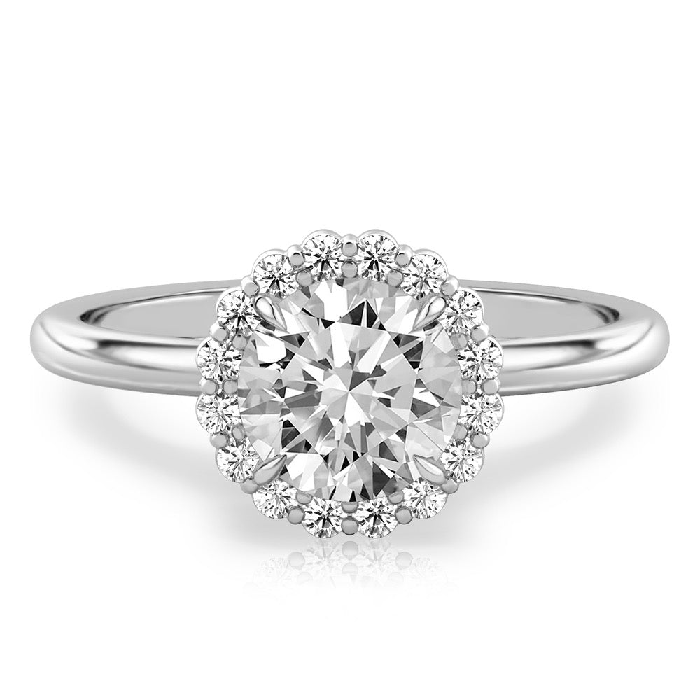 Elsa Floral Inspired Halo Ring