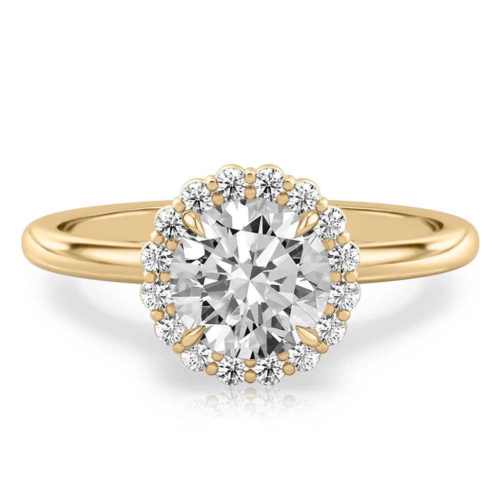 Elsa Floral Inspired Halo Ring