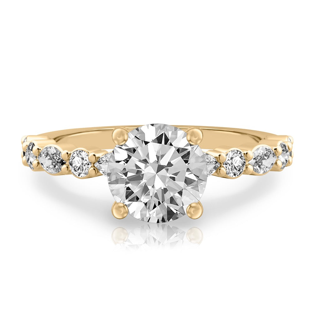 Clara Hidden Halo Marquise & Round Ring