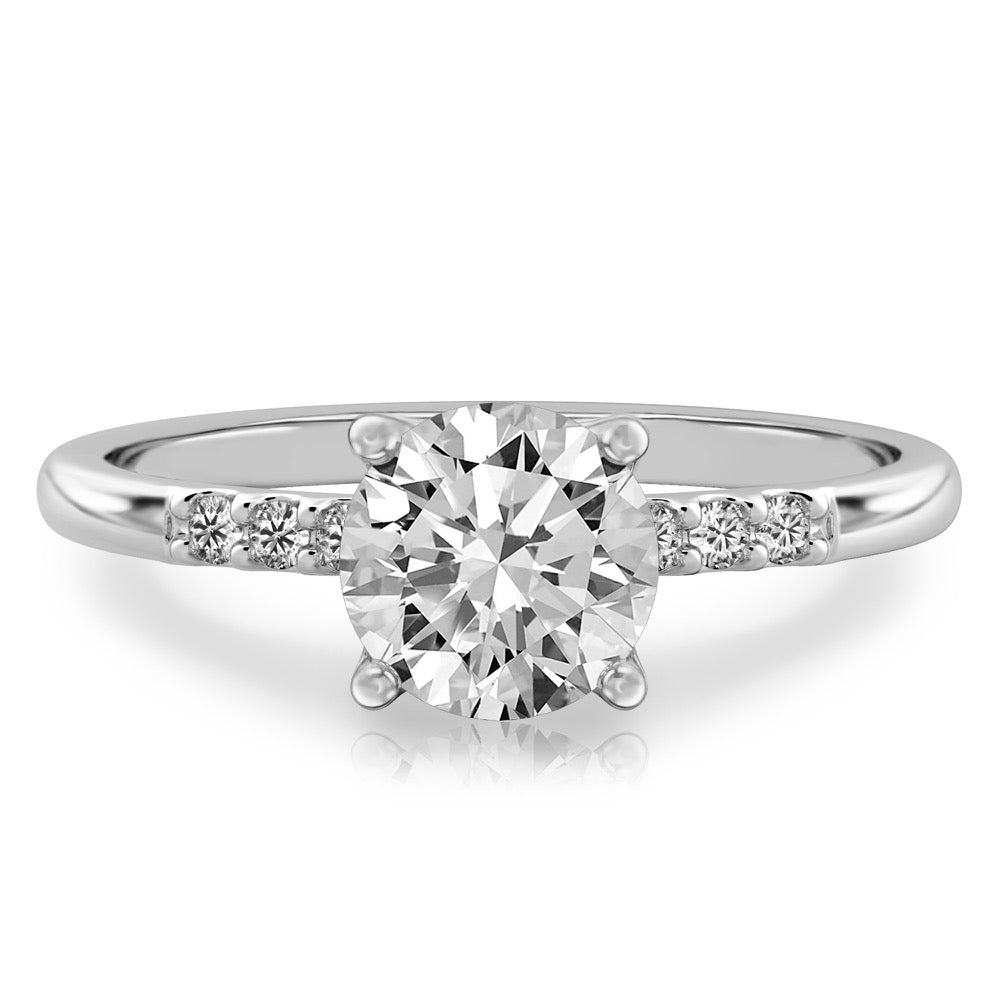 Audrey Six Diamond Pave Engagement Ring