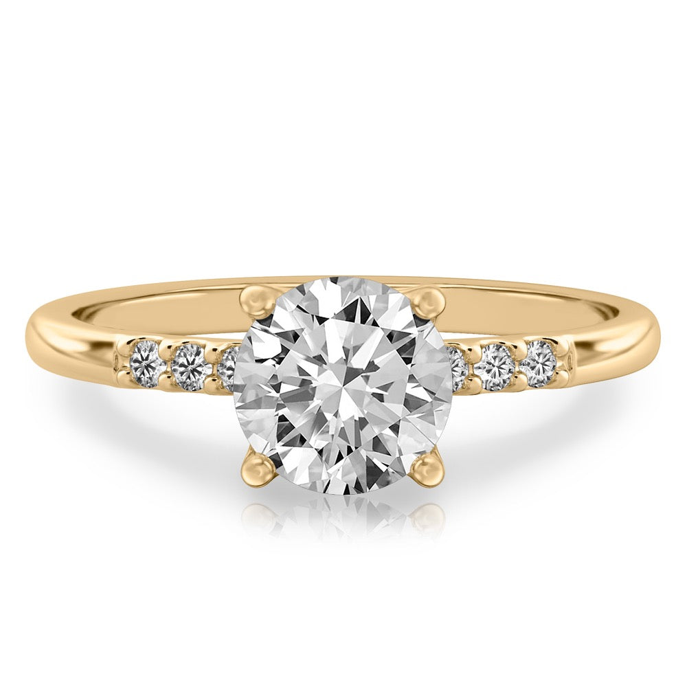 Audrey Six Diamond Pave Engagement Ring