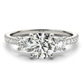 Mia Pave Three Stone Engagement Ring
