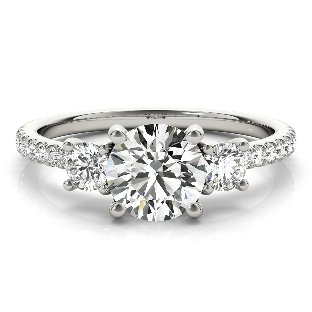 Eva Marquise & Round Cluster Engagement Ring