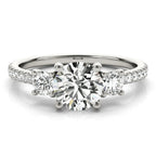 Eva Marquise & Round Cluster Engagement Ring